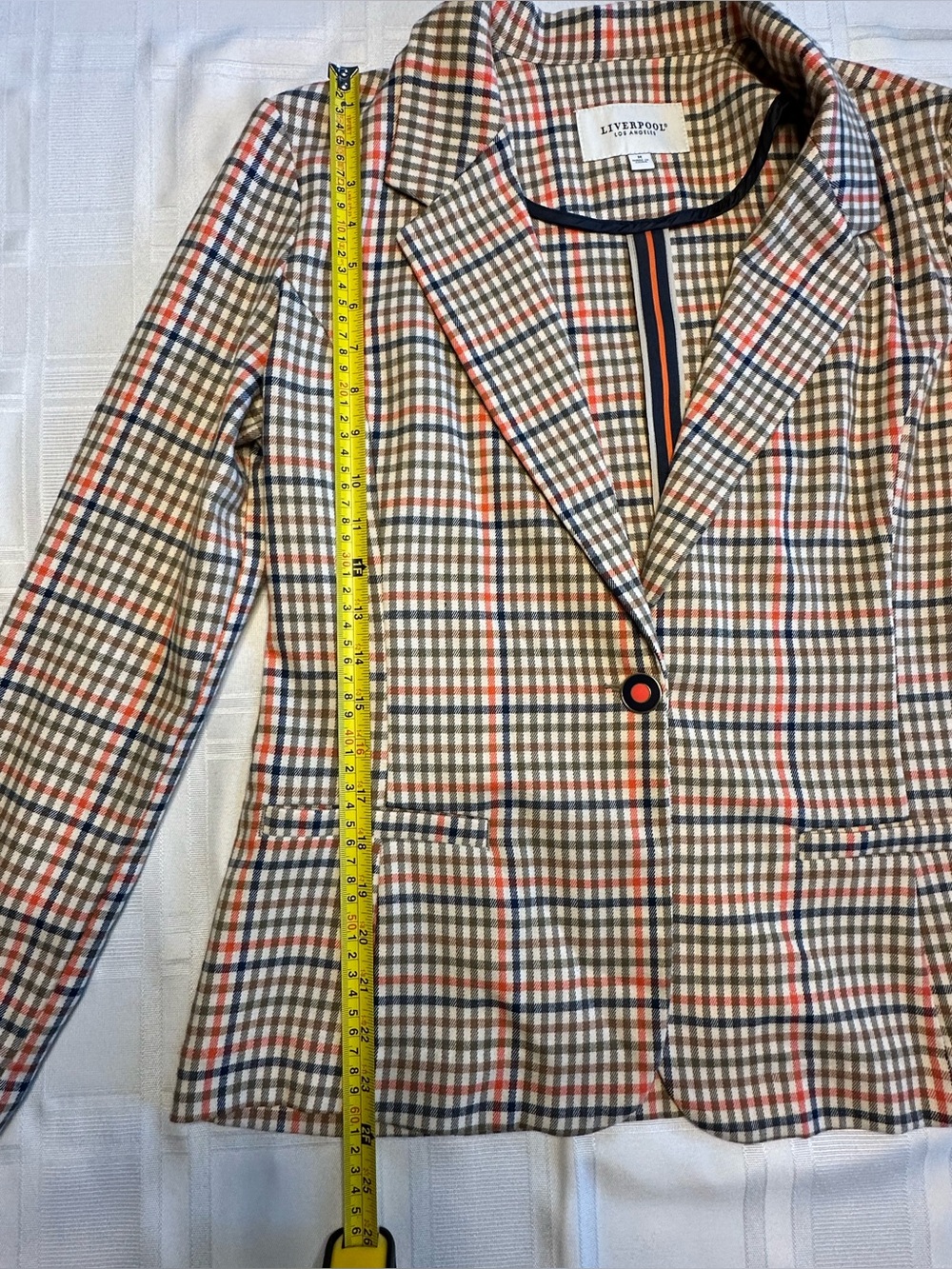 Liverpool Los Angeles Women’s Plaid Blazer Size Medium M - Picture 7 of 10